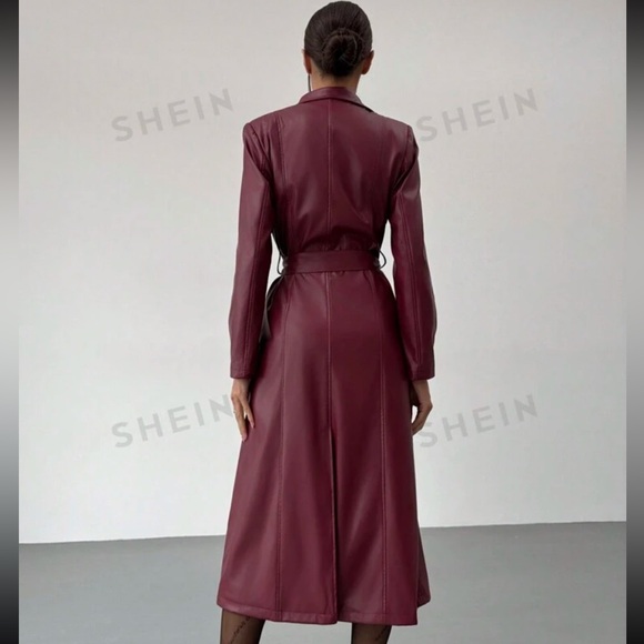 NWT [Shein] Aloruh Windproof Warm Stand Collar Extra Long Jacket SMALL - Picture 5 of 7